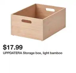 Ikea UPPDATERA Storage box, light bamboo offer