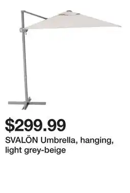 Ikea SVALÖN Umbrella, hanging, light grey-beige offer