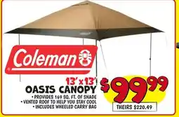 Ollie's Coleman 13' X 13' OASIS CANOPY offer