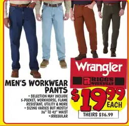 Ollie's MEN'S WORKWEAR PANTS offer