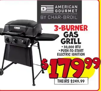 Ollie's 3-BURNER GAS GRILL offer