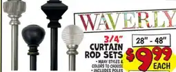 Ollie's 3/4 CURTAIN ROD SETS offer