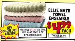 Ollie's ELLIE BATH TOWEL ENSEMBLE offer