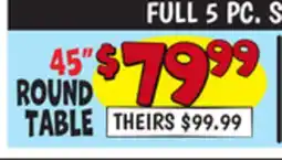 Ollie's 45 ROUND TABLE offer