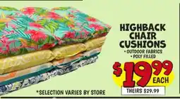 Ollie's HIGHBACK CHAIR CUSHIONS offer