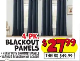 Ollie's 4 PK. BLACKOUT PANELS offer