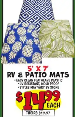 Ollie's 5' X 7' RV & PATIO MATS offer