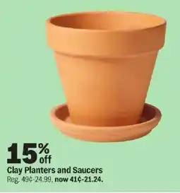 Meijer Clay Planters and Saucers offer