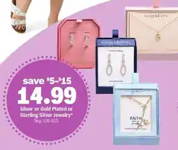 Meijer Silver or Gold Plated or Sterling Silver Jewelry offer