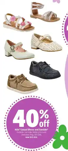 Meijer Kids' Casual Shoes and Sandals* offer