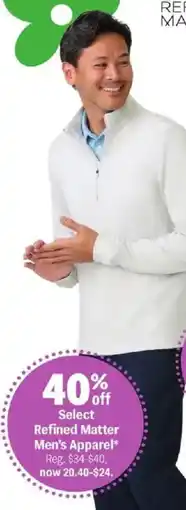 Meijer Select Refined Matter Men's Apparel offer