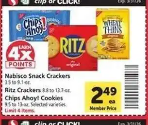 Safeway Nabisco Snack Crackers offer
