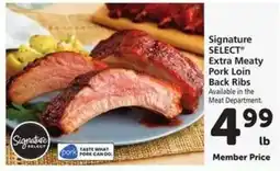 Safeway Signature SELECT Extra Meaty Pork Loin Back Ribs offer
