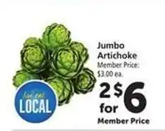 Safeway Jumbo Artichoke offer