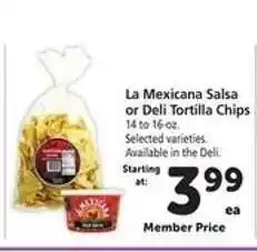 Safeway La Mexicana Salsa or Deli Tortilla Chips offer