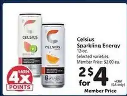 Safeway Celsius Sparkling Energy offer