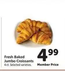 Safeway Fresh Baked Jumbo Croissants offer
