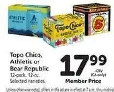 Safeway Topo Chico, Athletic or Bear Republic offer