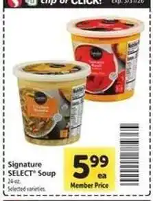 Safeway Signature Select Soup offer