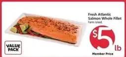 Safeway Fresh Atlantic Salmon Whole Fillet offer