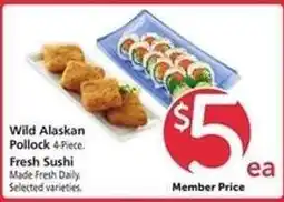 Safeway Wild Alaskan Pollock / Fresh Sushi offer
