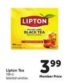 Safeway Lipton Tea offer