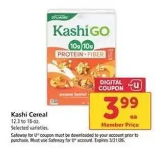 Safeway Kashi Cereal offer