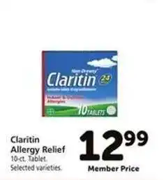 Safeway Claritin Allergy Relief offer