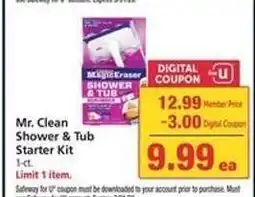 Safeway Mr. Clean Shower & Tub Starter Kit offer