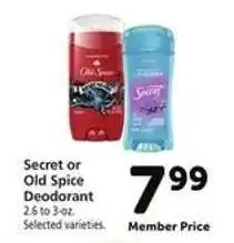 Safeway Secret or Old Spice Deodorant offer