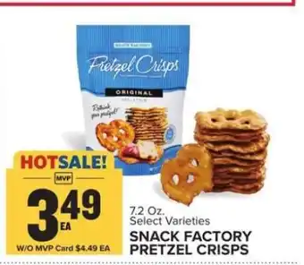 Food Lion Snack Factory Pretzel Crisps offer