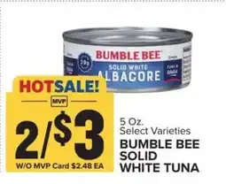 Food Lion Bumble Bee Solid White Tuna offer