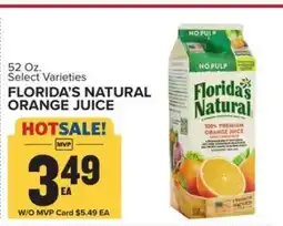 Food Lion Florida's Natural Orange Juice offer