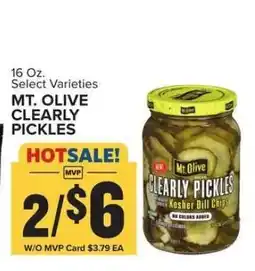 Food Lion MT. OLIVE CLEARLY PICKLES offer