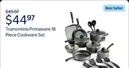 Walmart Tramontina Primaware 18 Piece Non-stick Cookware Set, Steel Gray offer