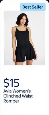 Walmart Avia Women's Clinched Waist Romper offer