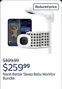 Walmart Nanit Better Sleep Baby Monitor Bundle with Wall Mount (Walmart Exclusive) offer