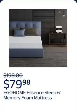 Walmart EGOHOME Essence Sleep Twin Mattress, 6 Memory Foam Mattress in a Box offer