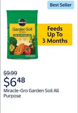 Walmart Miracle-Gro Garden Soil All Purpose, For In-Ground Use offer