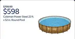Walmart Coleman Power Steel 22 ft. x 52 in. Round Metal Frame Above Ground Pool Set offer