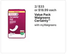 Walgreens Value Pack Walgreens Certainty offer