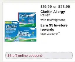 Walgreens Claritin Allergy Relief offer