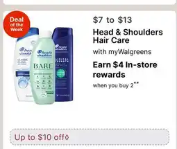 Walgreens Head & Shoulders Hair Care offer