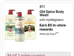 Walgreens Old Spice Body Wash offer
