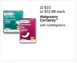 Walgreens Walgreens Certainty offer