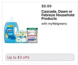 Walgreens Cascade, Dawn or Febreze Household Products offer
