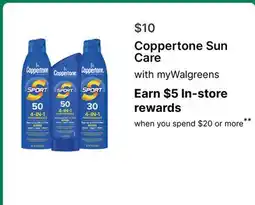 Walgreens Coppertone Sun Care offer