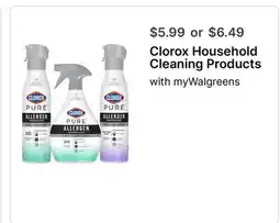 Walgreens Clorox Household Cleaning Products offer