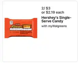 Walgreens Hershey's Single-Serve Candy offer