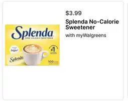Walgreens Splenda No-Calorie Sweetener offer